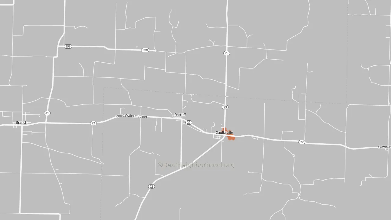 Bike Grade map of Ratcliff, AR