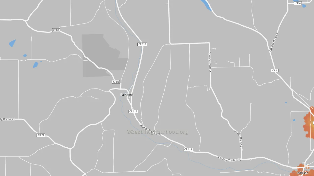 Bike Grade map of Rathbone, NY