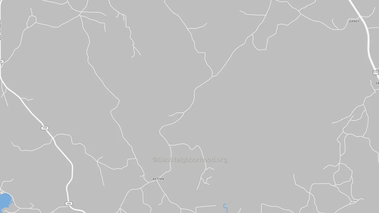 Bike Grade map of Rattan, LA