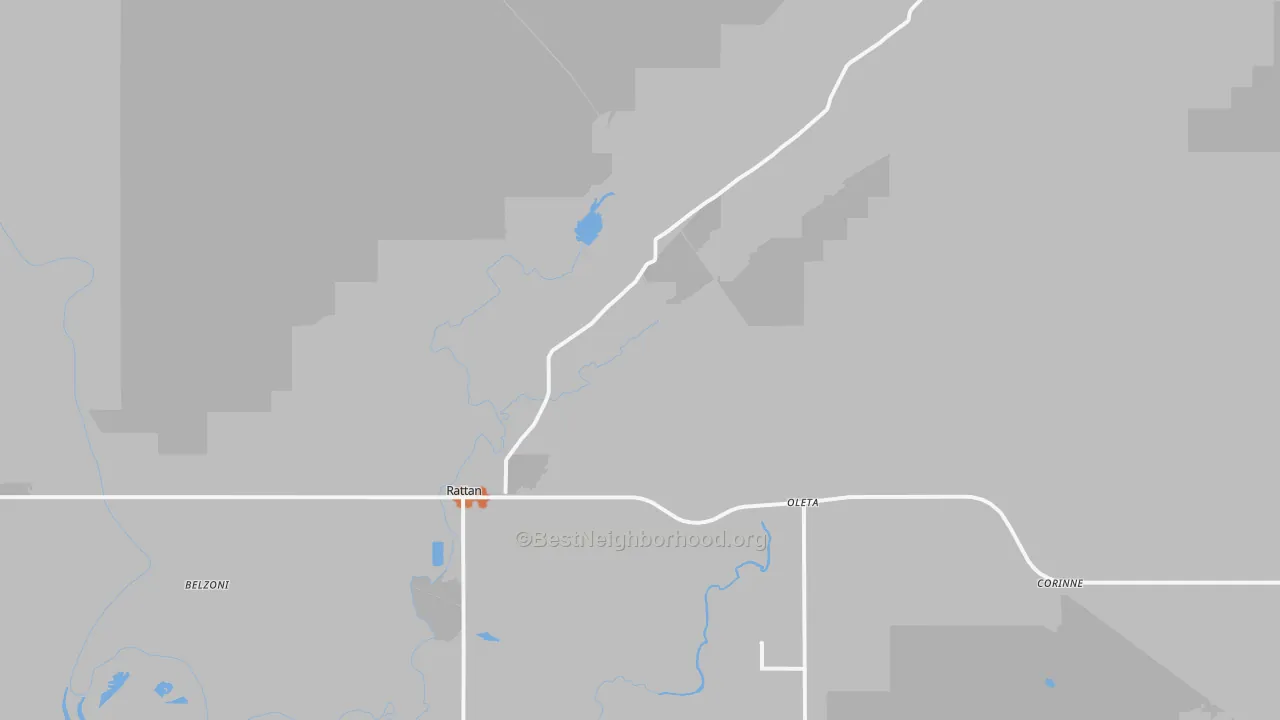 Bike Grade map of Rattan, OK