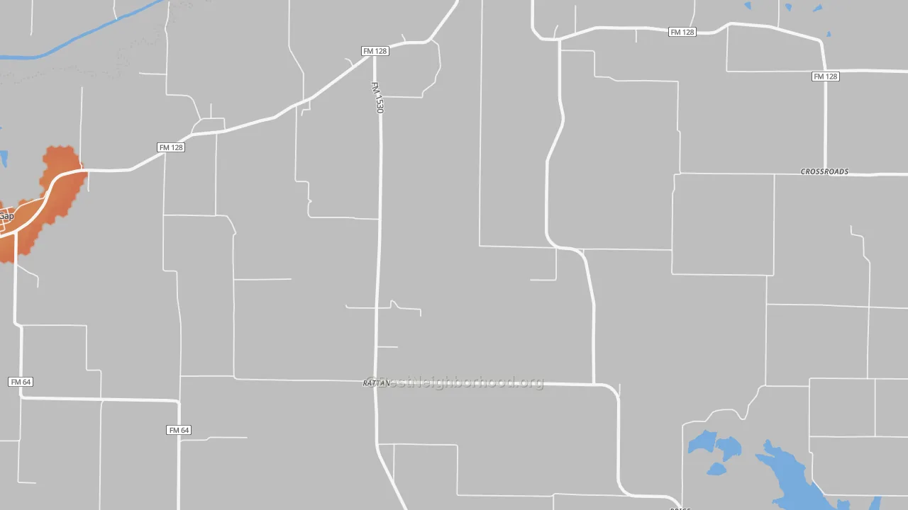 Bike Grade map of Rattan, TX