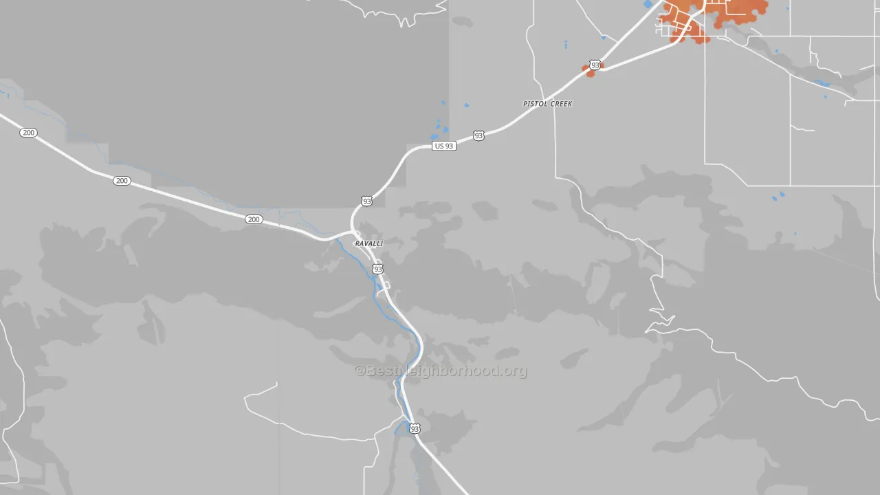 Bike Grade map of Ravalli, MT