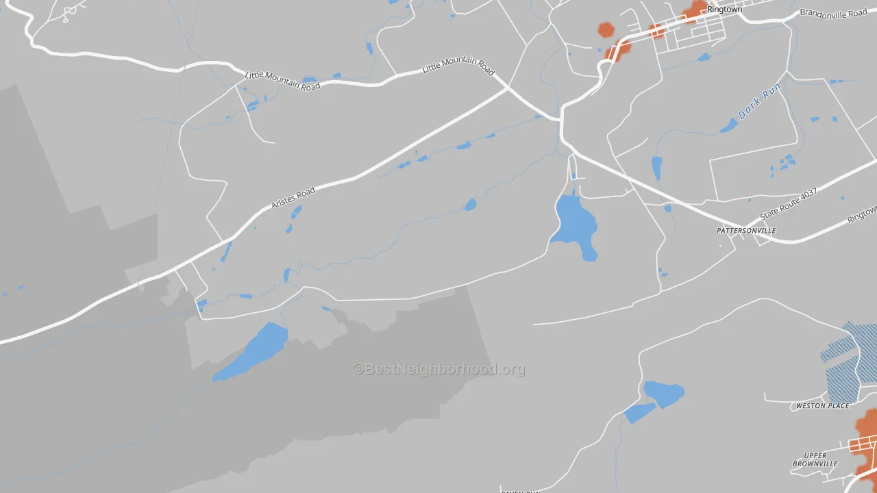 Bike Grade map of Raven Run, PA