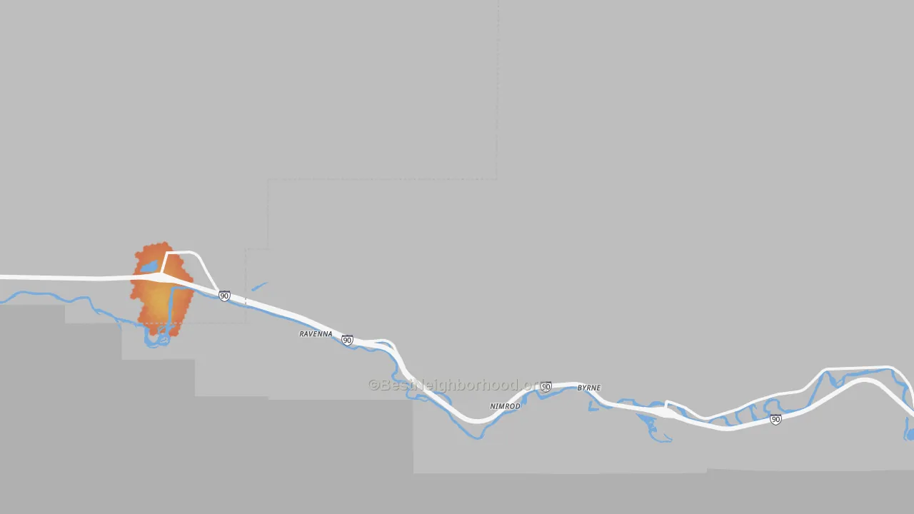 Bike Grade map of Ravenna, MT