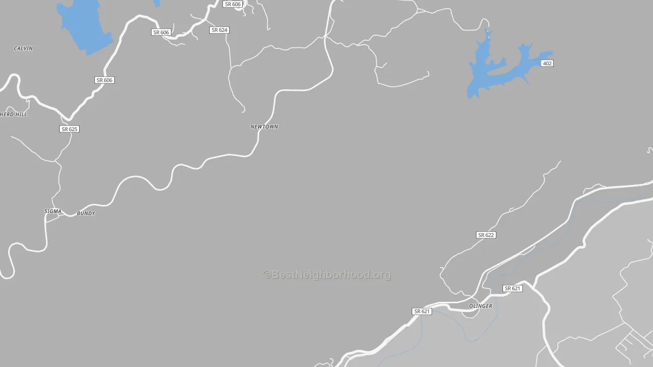 Bike Grade map of Rawhide, VA