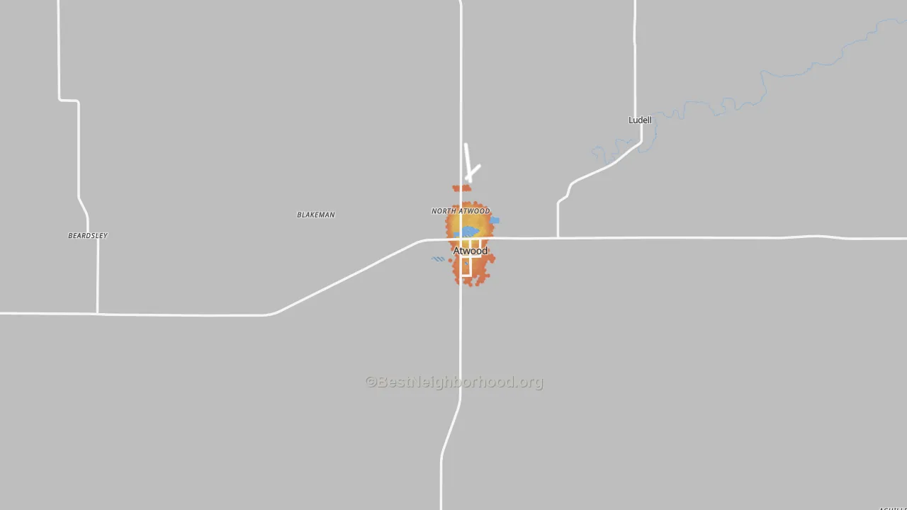 Bike Grade map of Rawlins County, KS