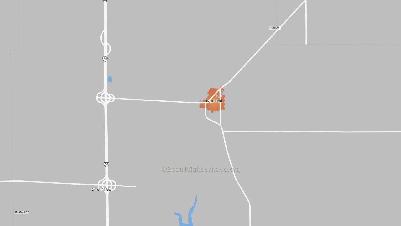 Bike Grade map of Raymond, IL