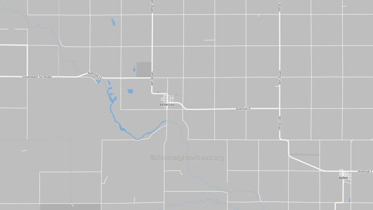 Bike Grade map of Raymond, KS