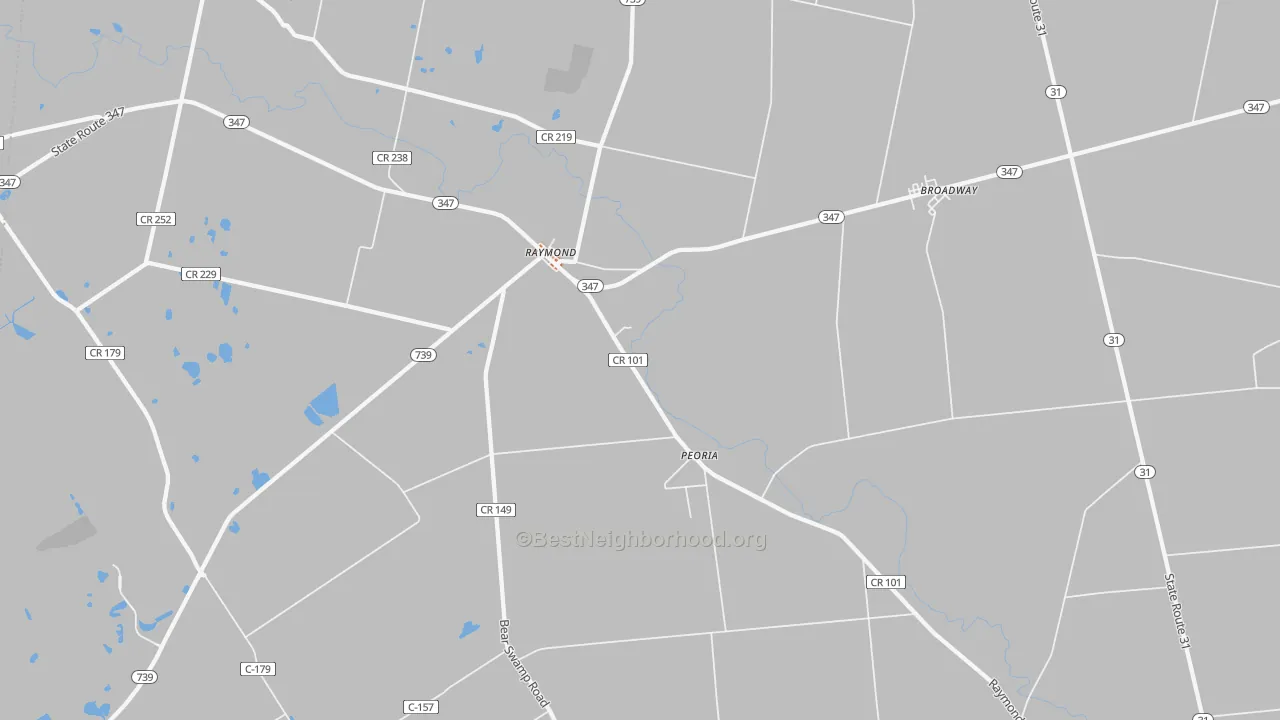 Bike Grade map of Raymond, OH