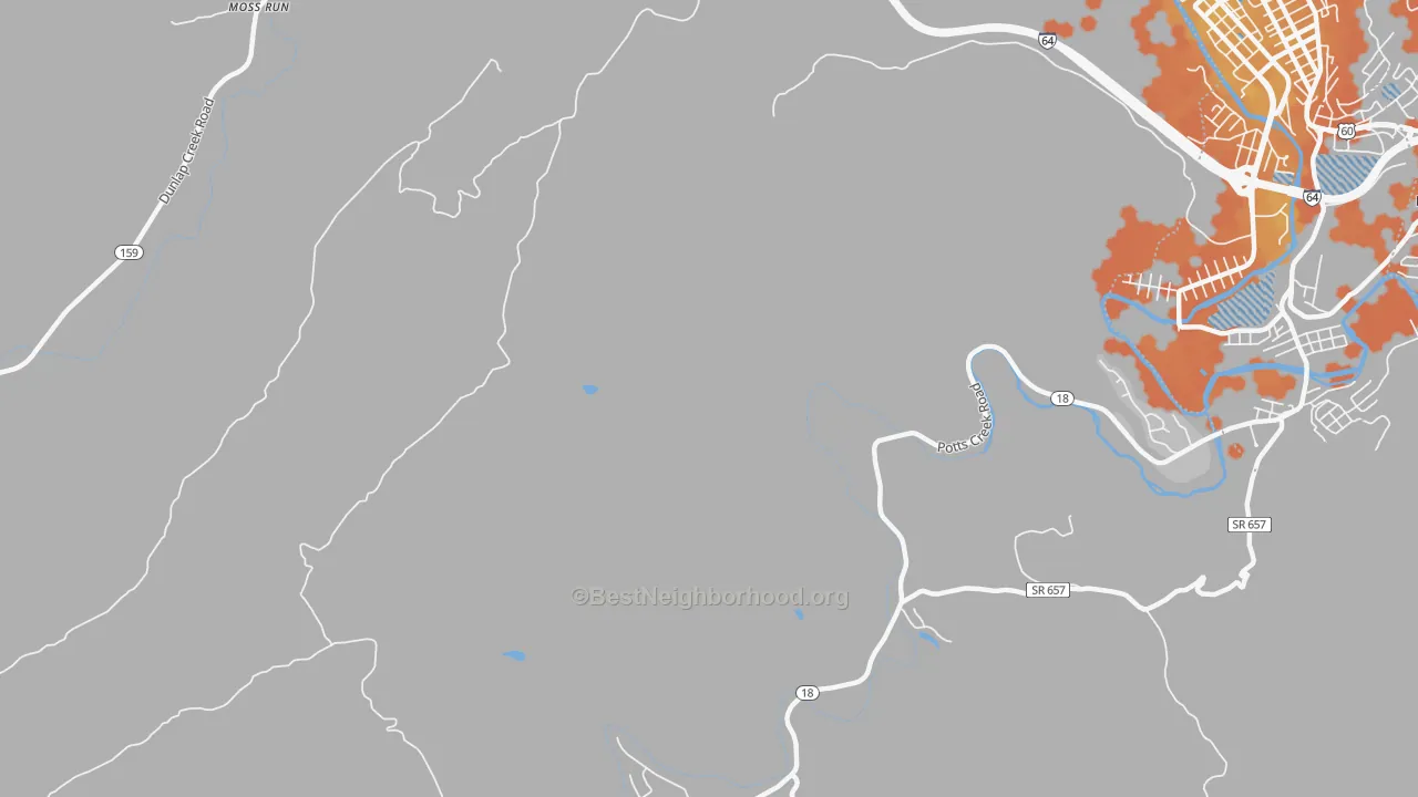 Bike Grade map of Rayon Terrace, VA