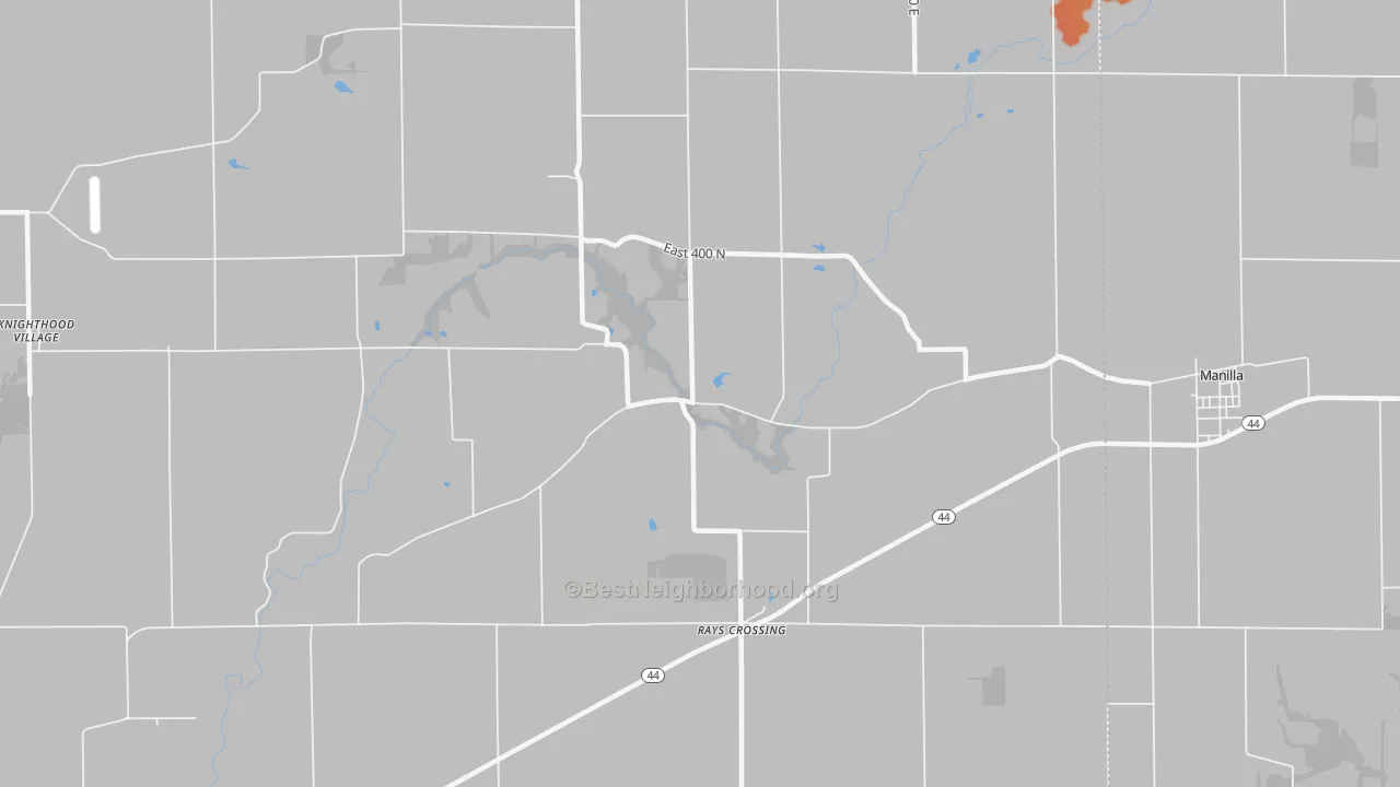 Bike Grade map of Rays Crossing, IN