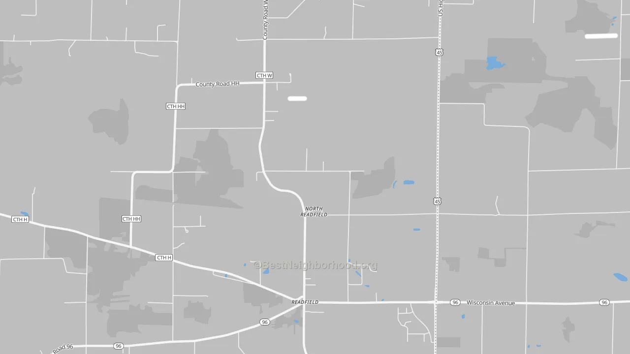 Bike Grade map of Readfield, WI