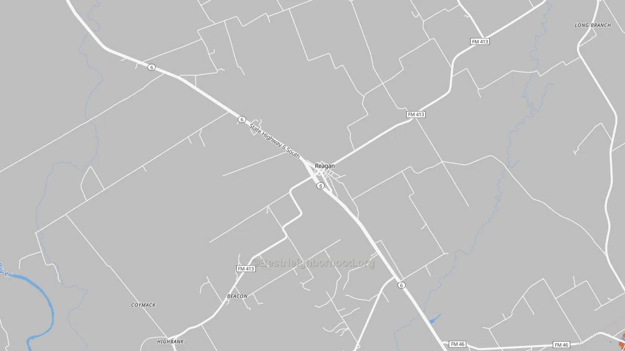 Bike Grade map of Reagan, TX