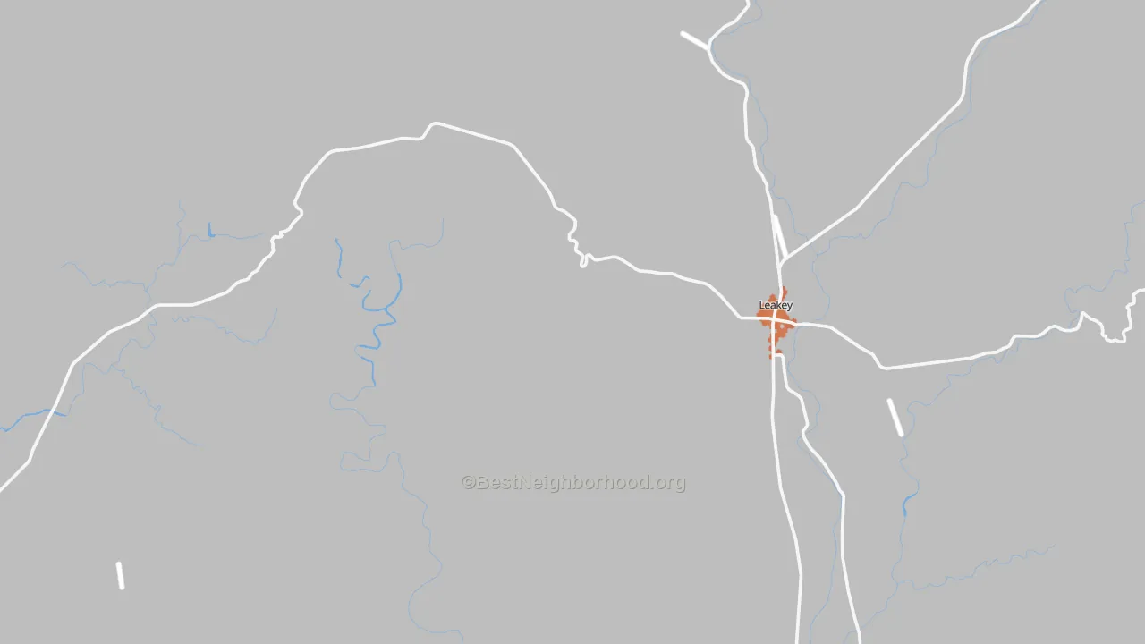 Bike Grade map of Real County, TX