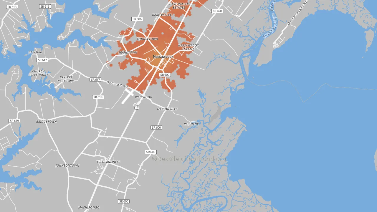 Bike Grade map of Red Bank, VA