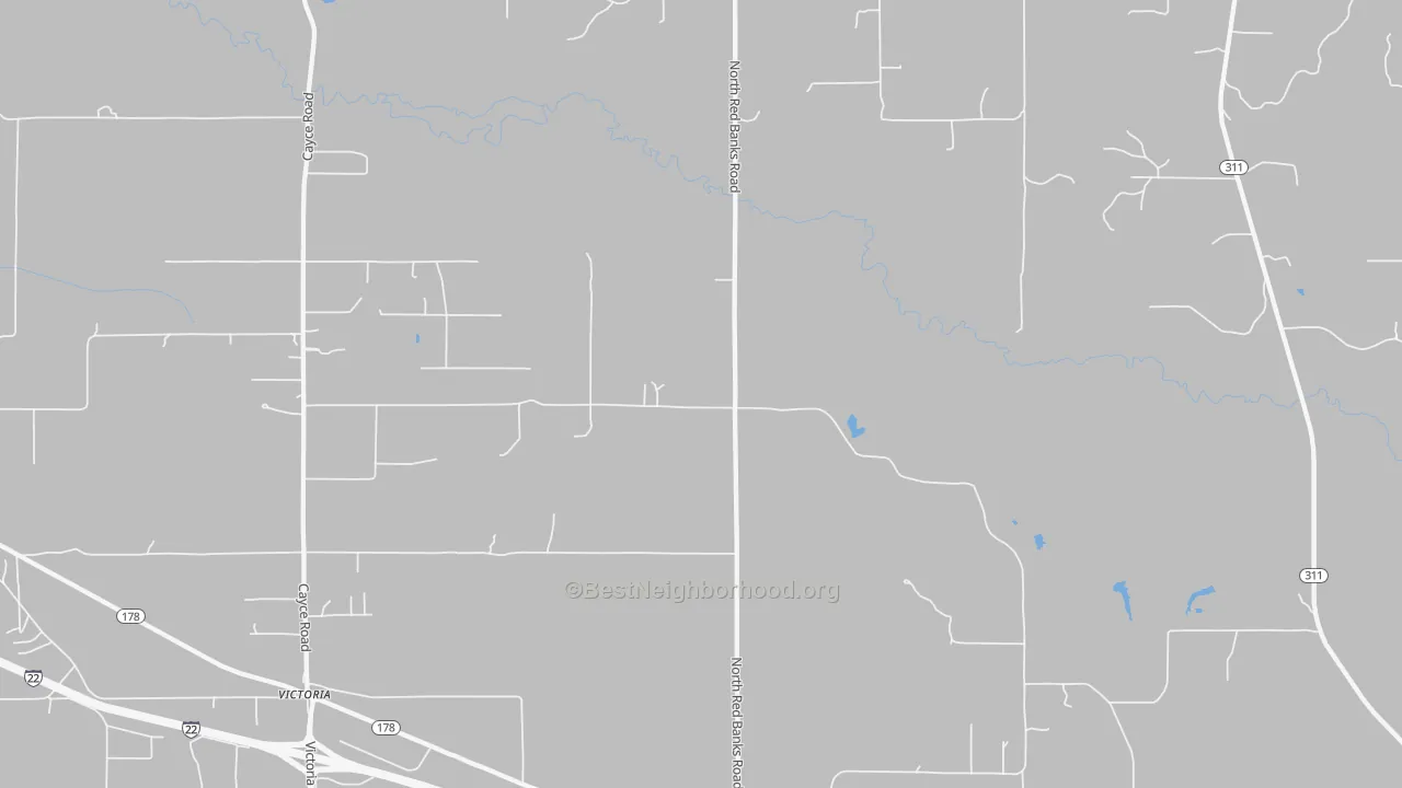 Bike Grade map of Red Banks, MS