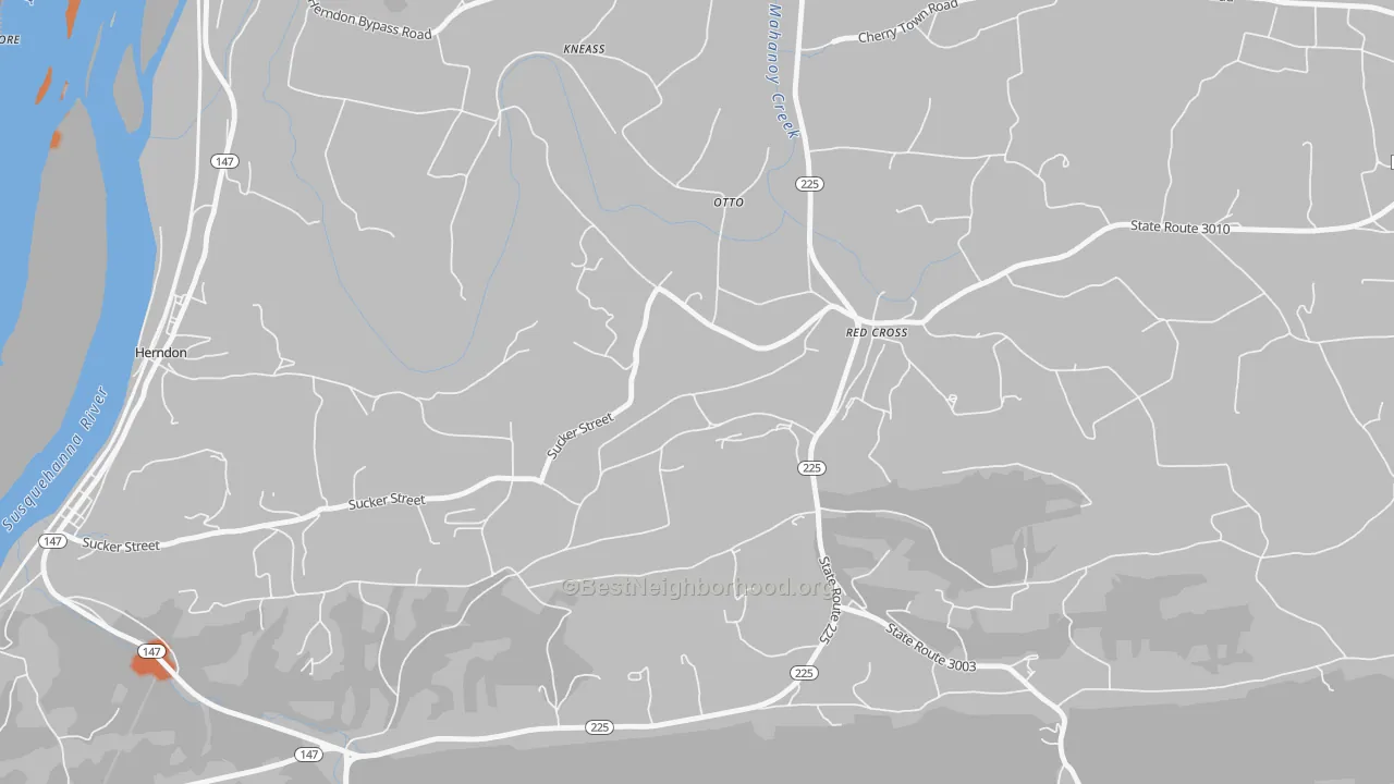 Bike Grade map of Red Cross, PA