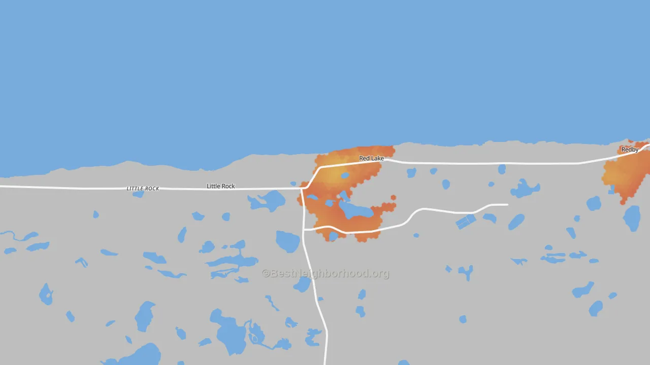 Bike Grade map of Red Lake, MN