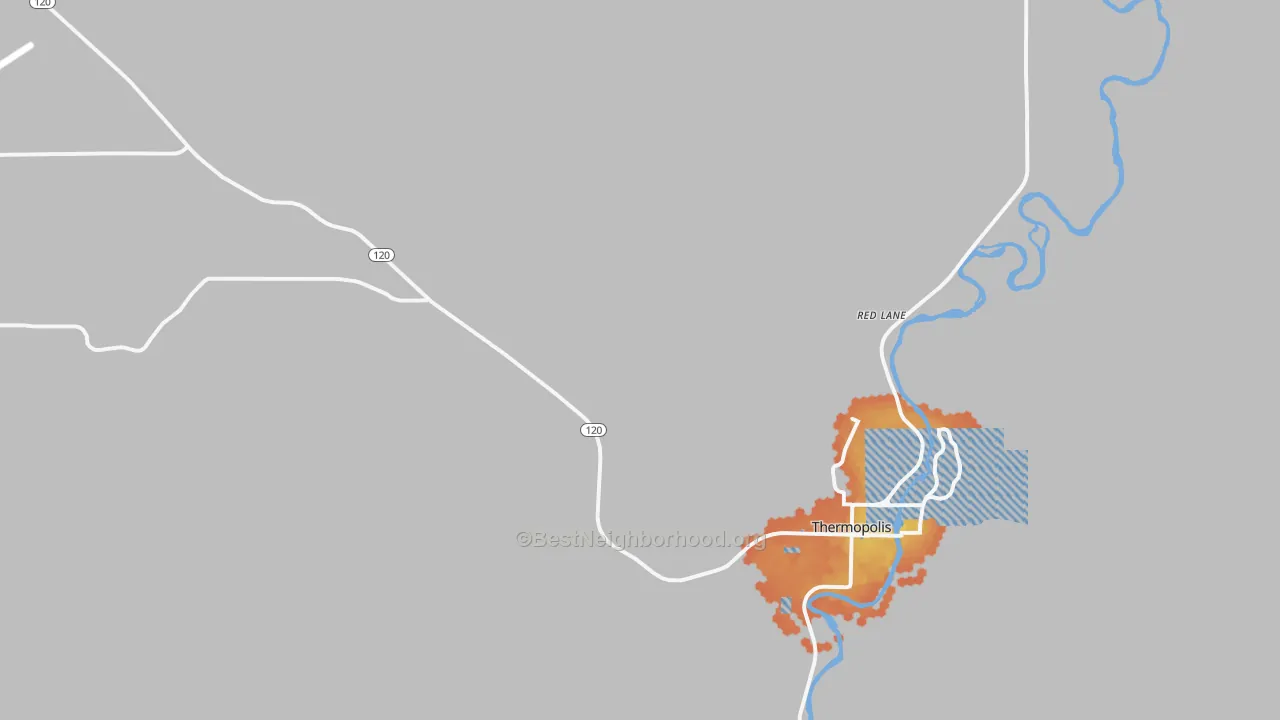 Bike Grade map of Red Lane, WY