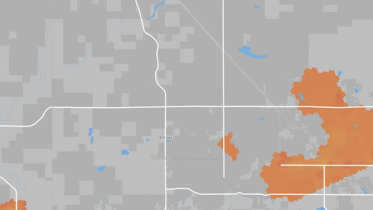 Bike Grade map of Red Oak, MI
