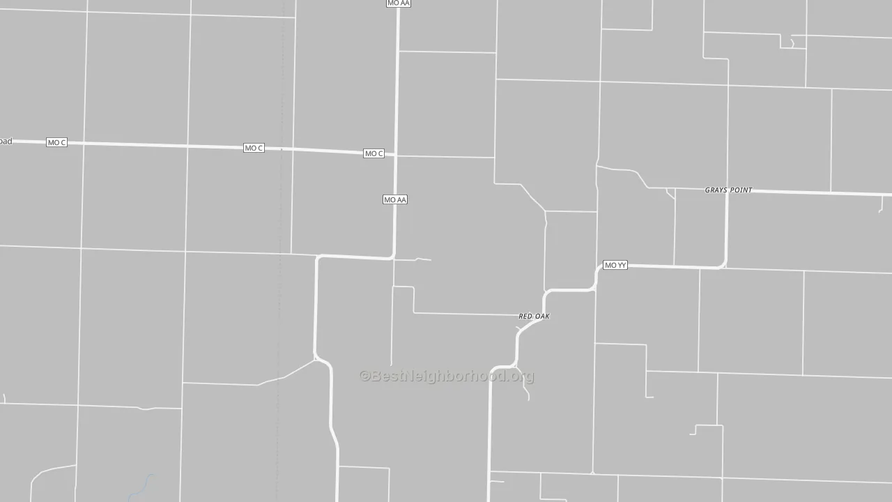 Bike Grade map of Red Oak, MO