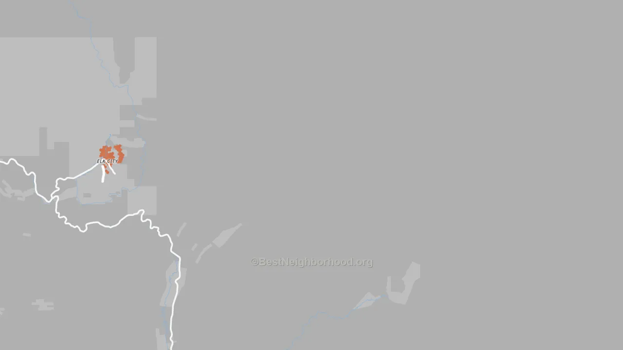 Bike Grade map of Red River Hot Springs, ID