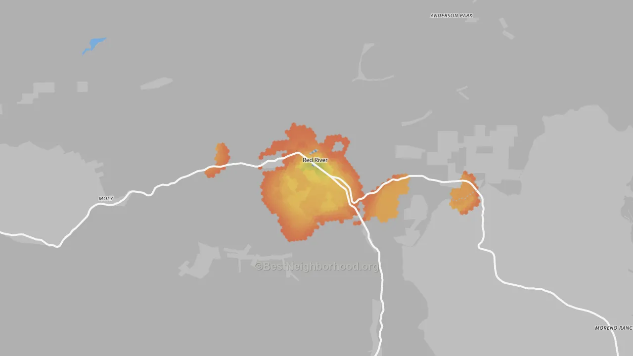 Bike Grade map of Red River, NM