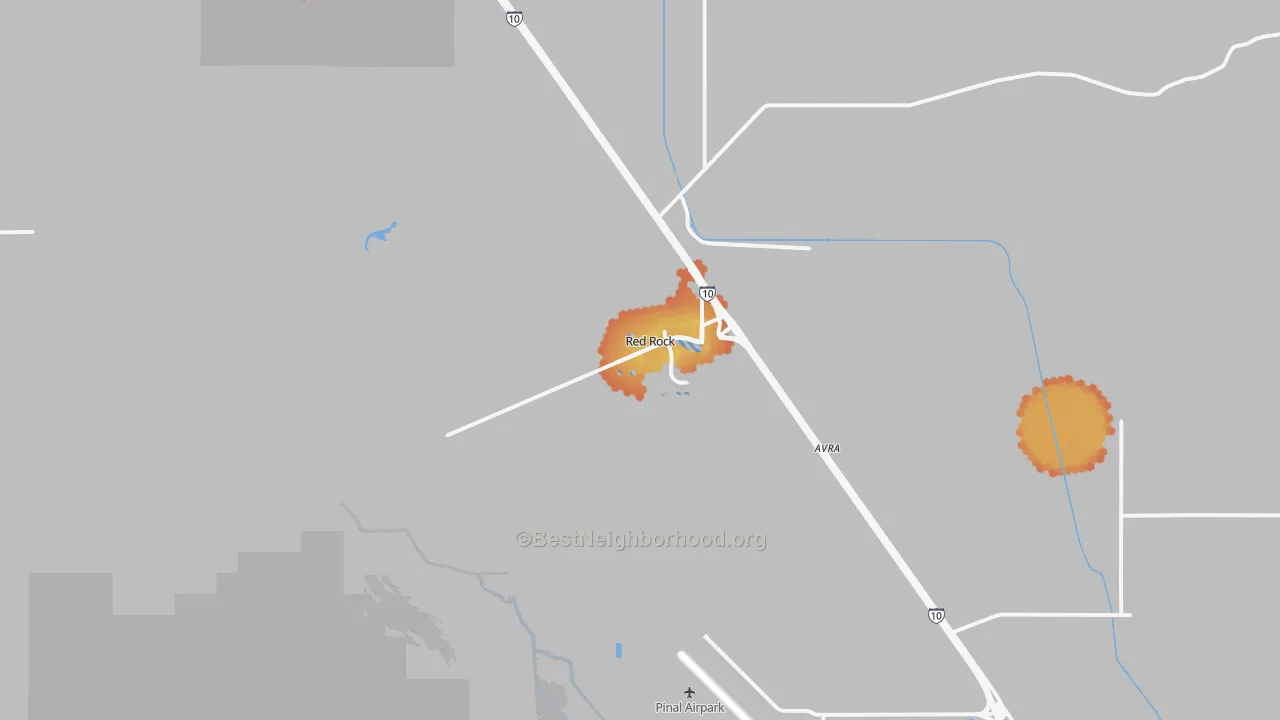 Bike Grade map of Red Rock, AZ