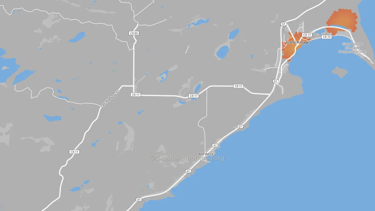 Bike Grade map of Red Rock, MN