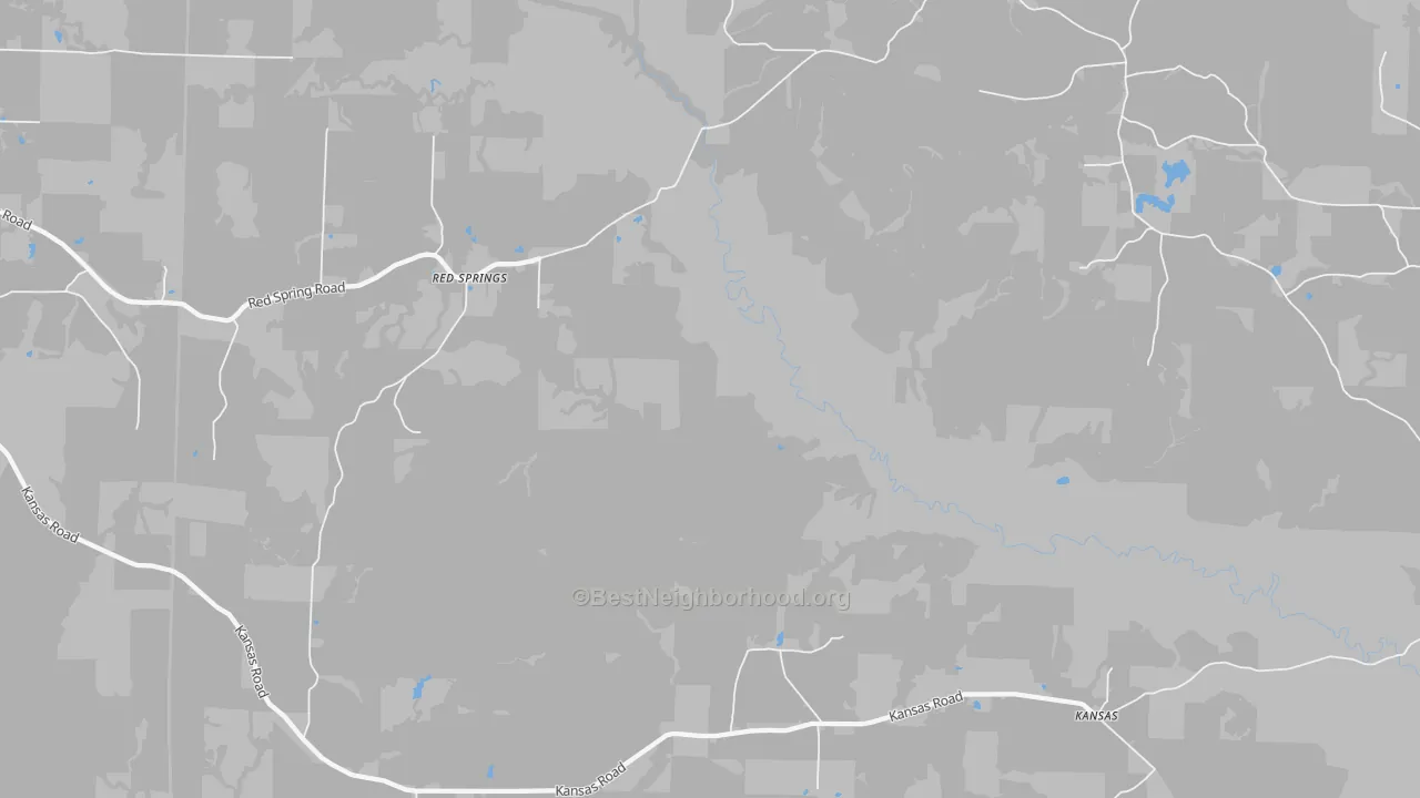Bike Grade map of Red Springs, AR