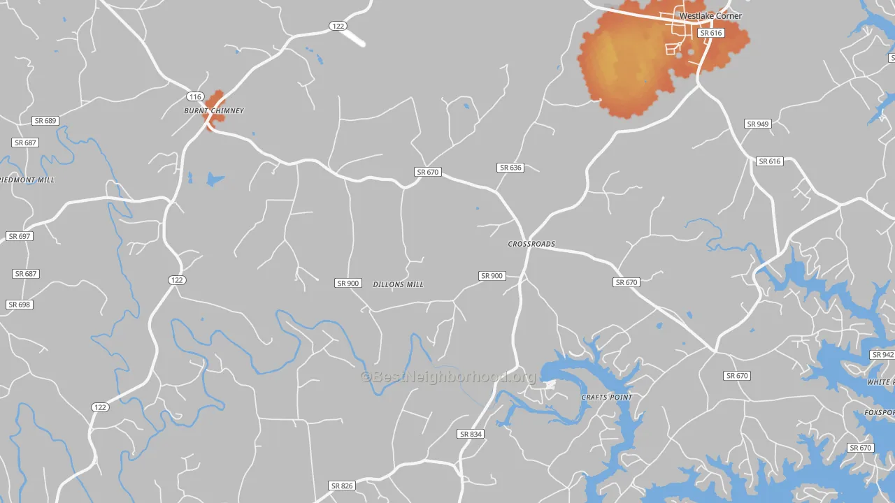 Bike Grade map of Red Valley, VA