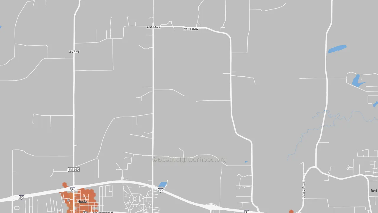 Bike Grade map of Redbank, TX