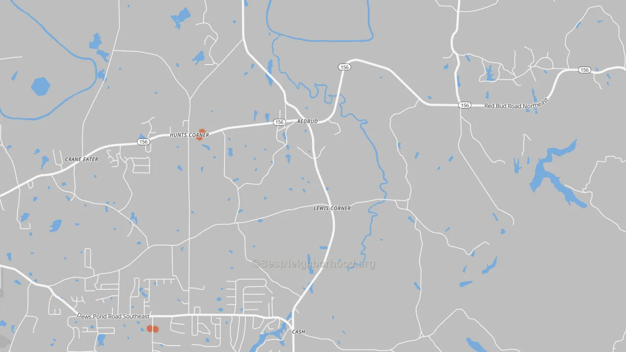Bike Grade map of Redbud, GA