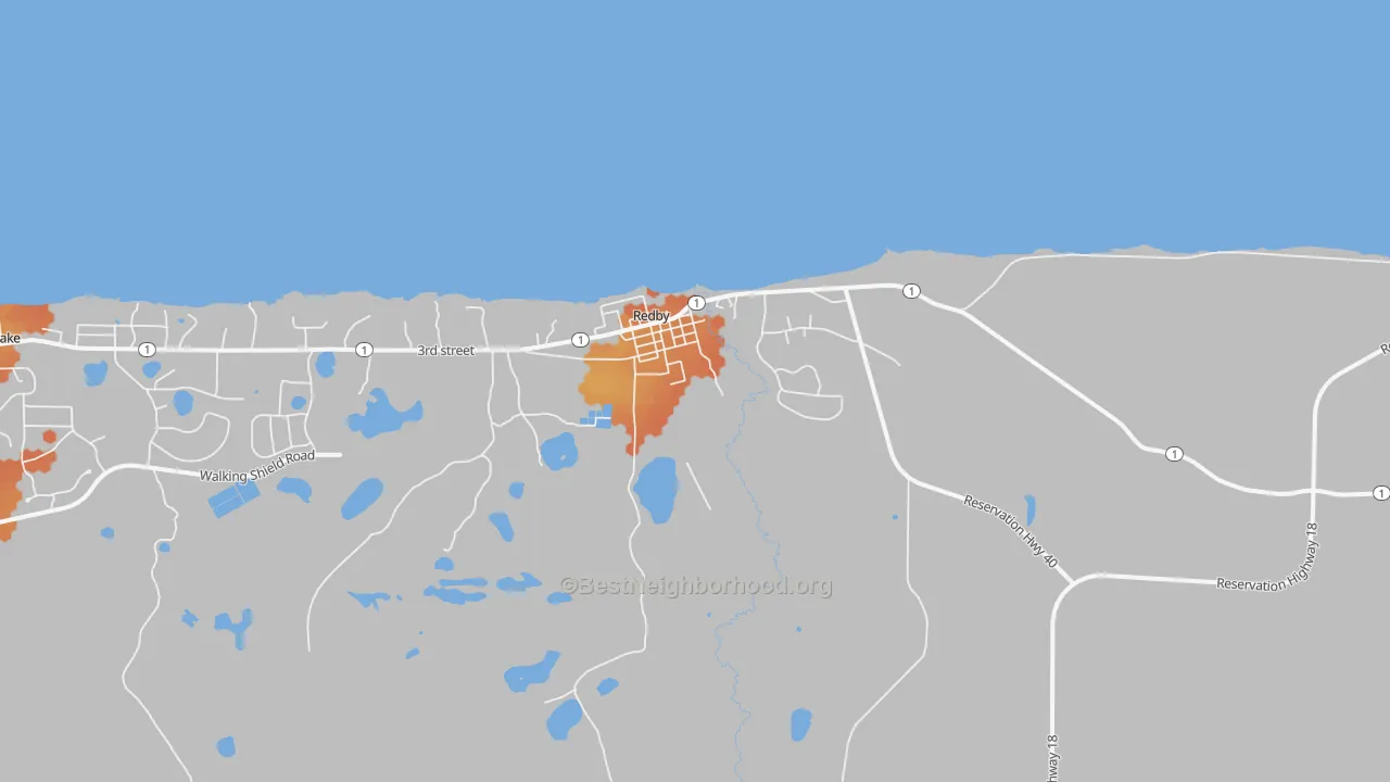 Bike Grade map of Redby, MN