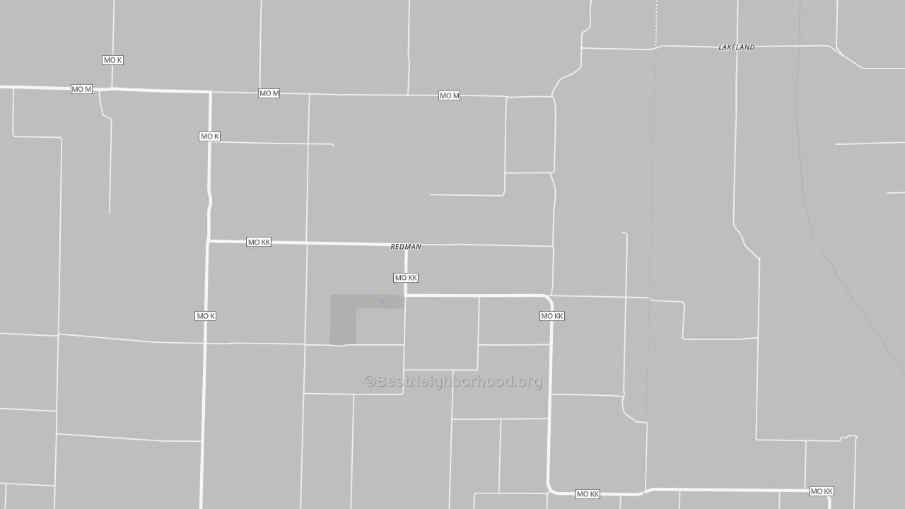 Bike Grade map of Redman, MO