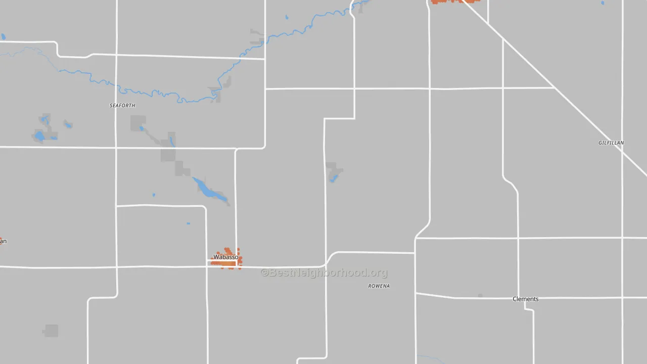 Bike Grade map of Redwood County, MN