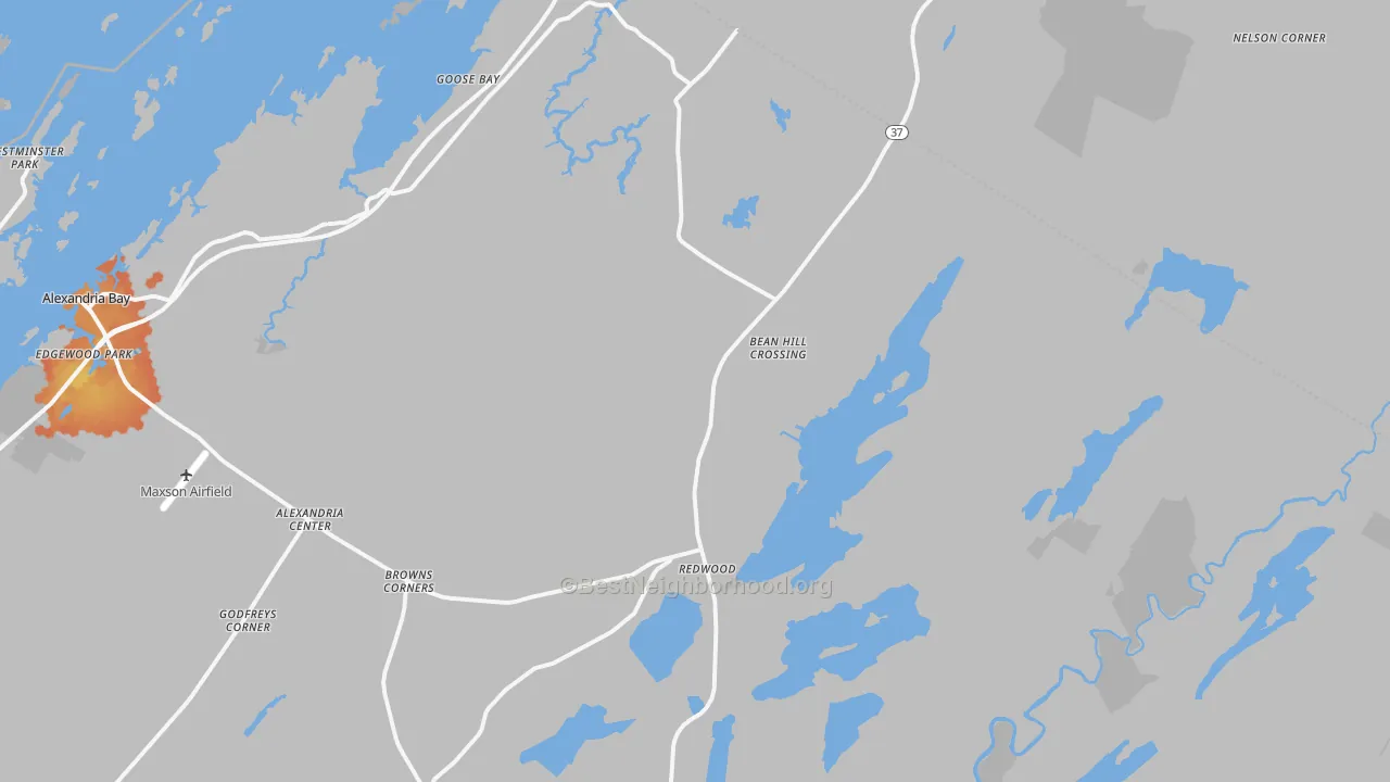 Bike Grade map of Redwood, NY