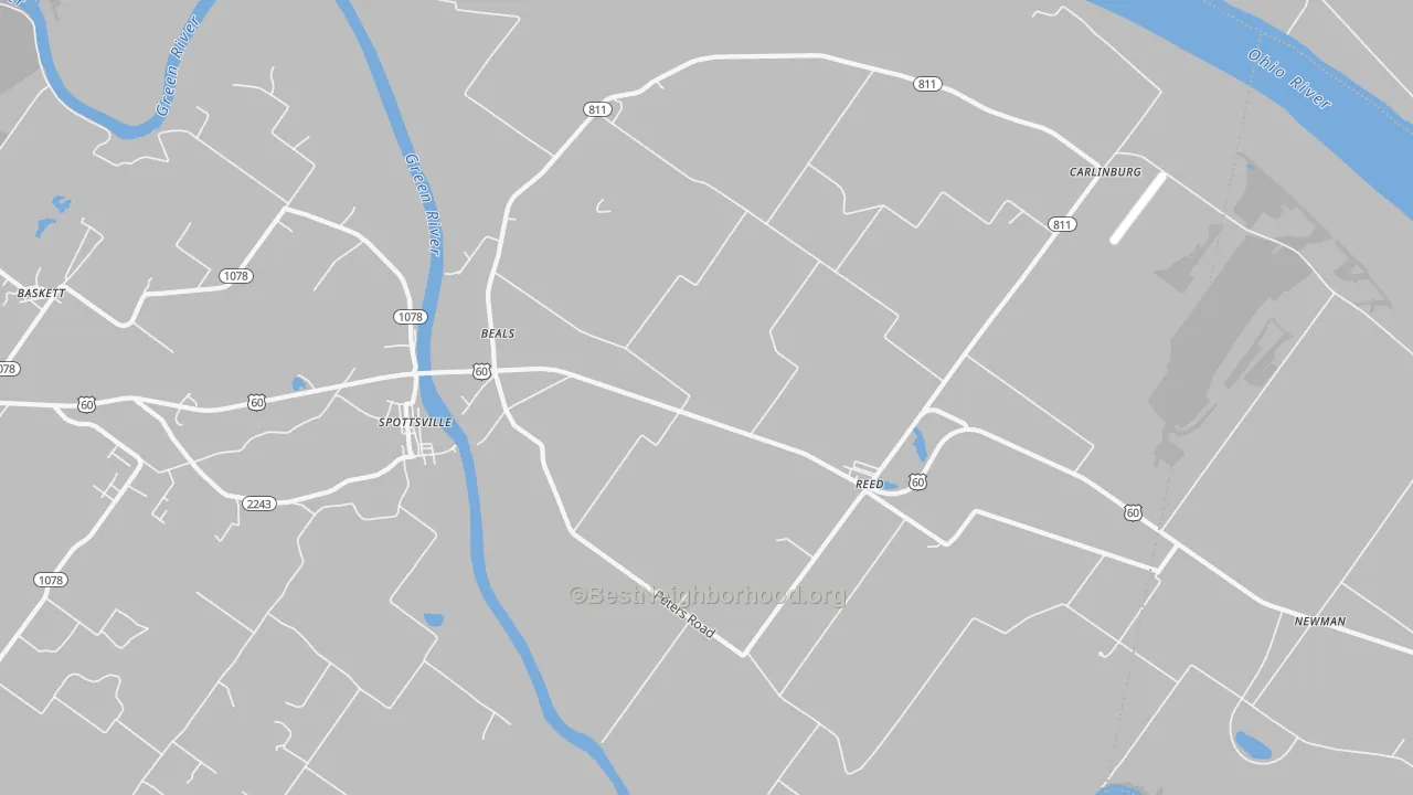 Bike Grade map of Reed, KY