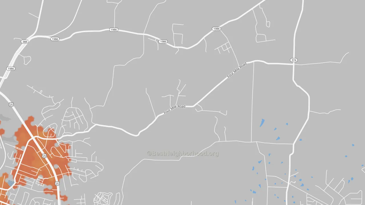 Bike Grade map of Reeds Crossing, KY
