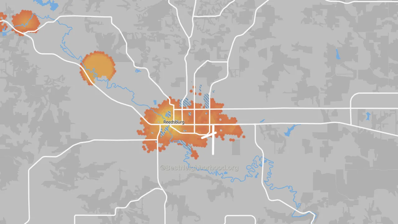 Bike Grade map of Reedsburg, WI