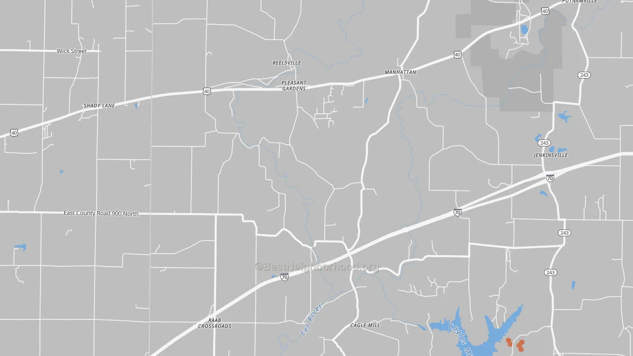 Bike Grade map of Reelsville, IN