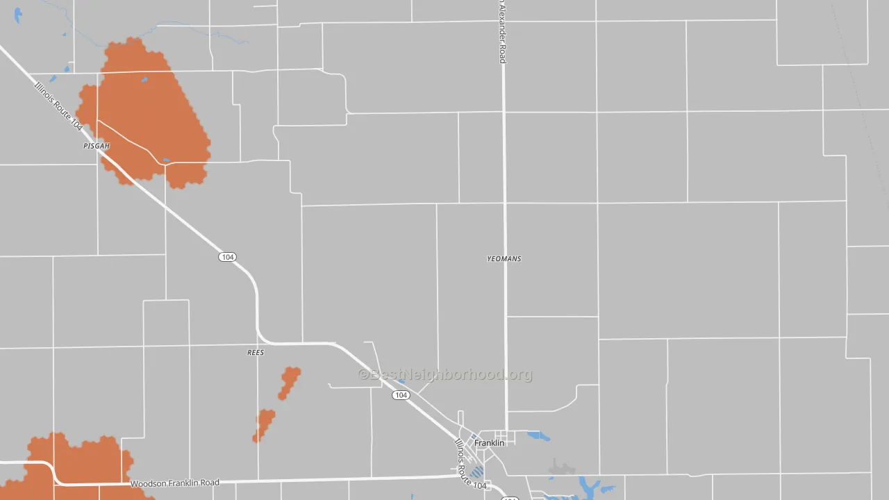 Bike Grade map of Rees, IL