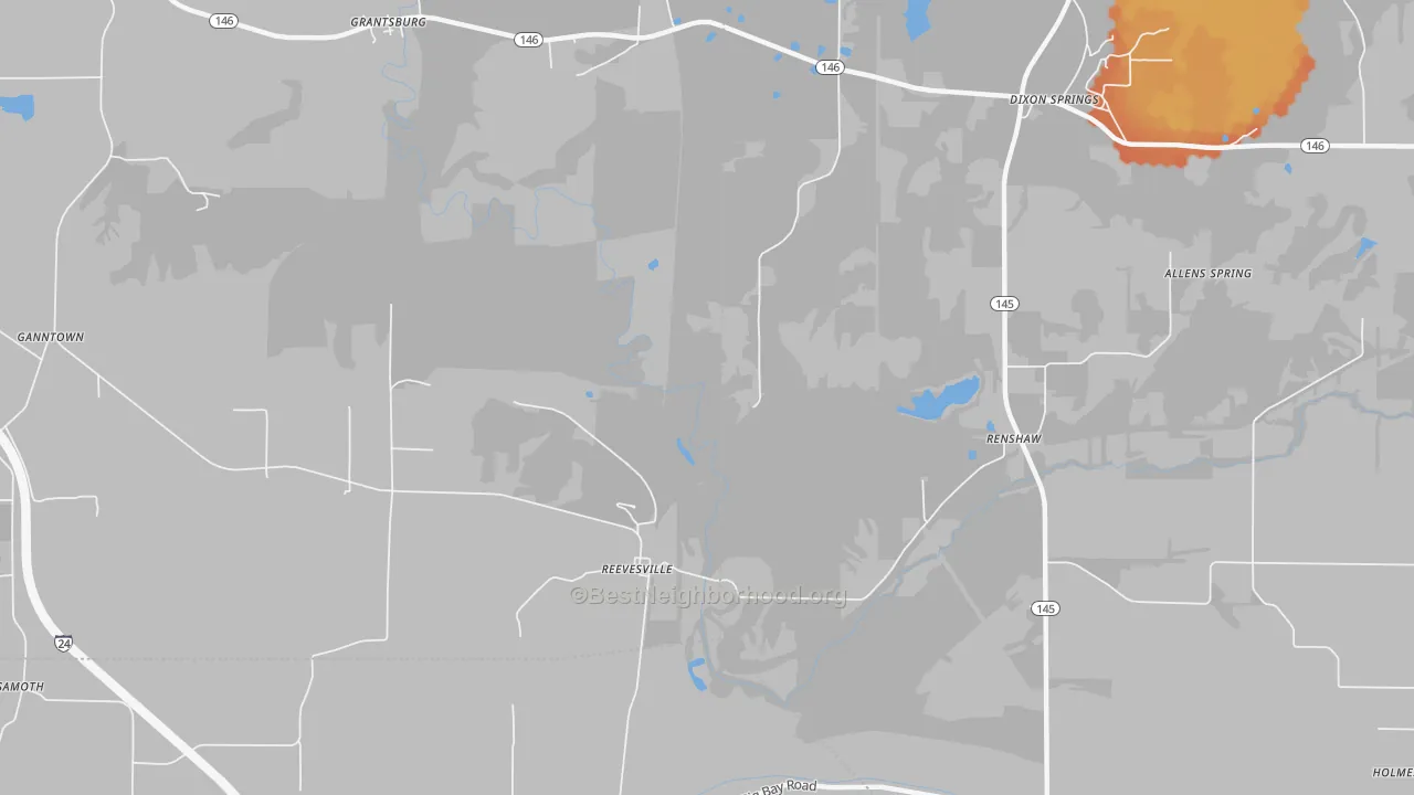 Bike Grade map of Reevesville, IL
