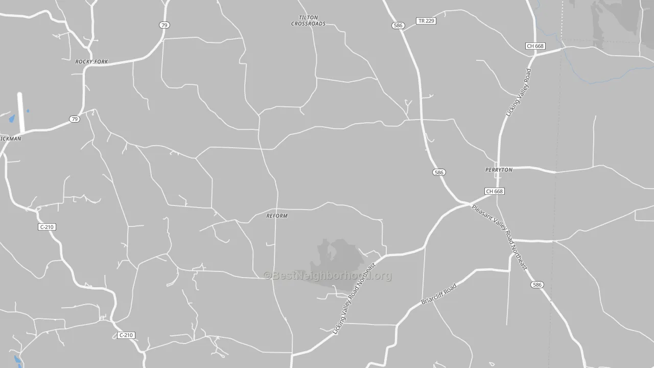 Bike Grade map of Reform, OH