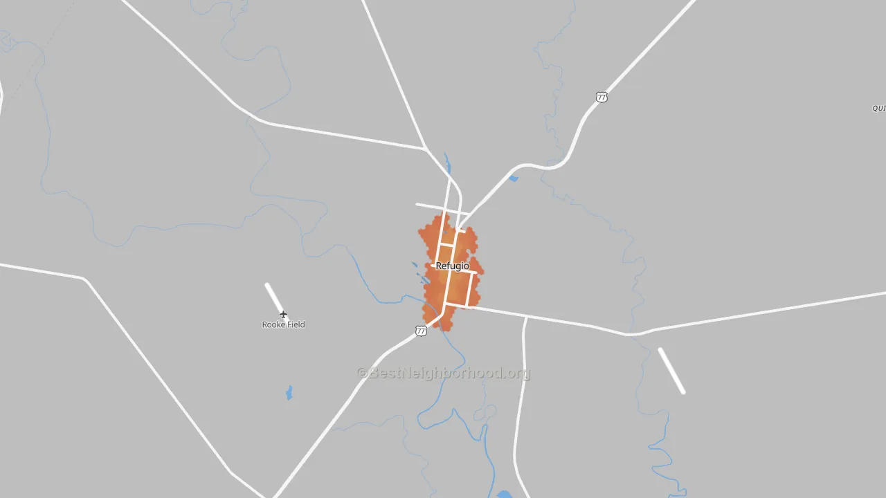 Bike Grade map of Refugio, TX