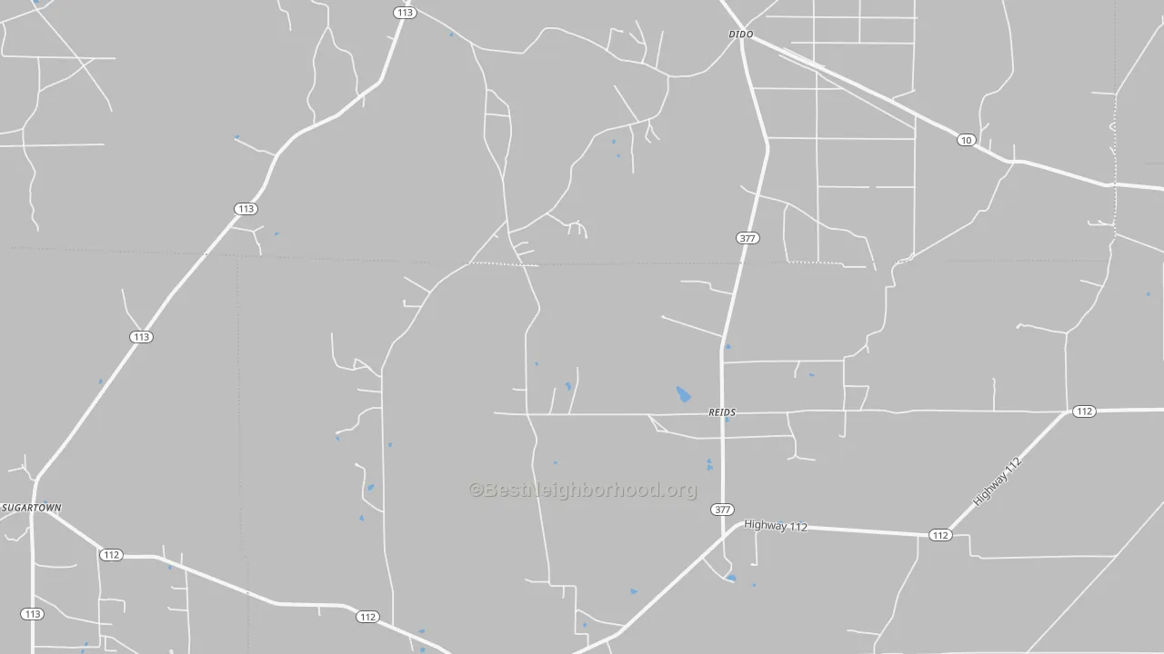 Bike Grade map of Reids, LA