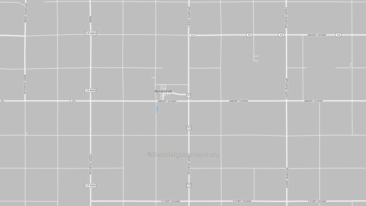 Bike Grade map of Rembrandt, IA