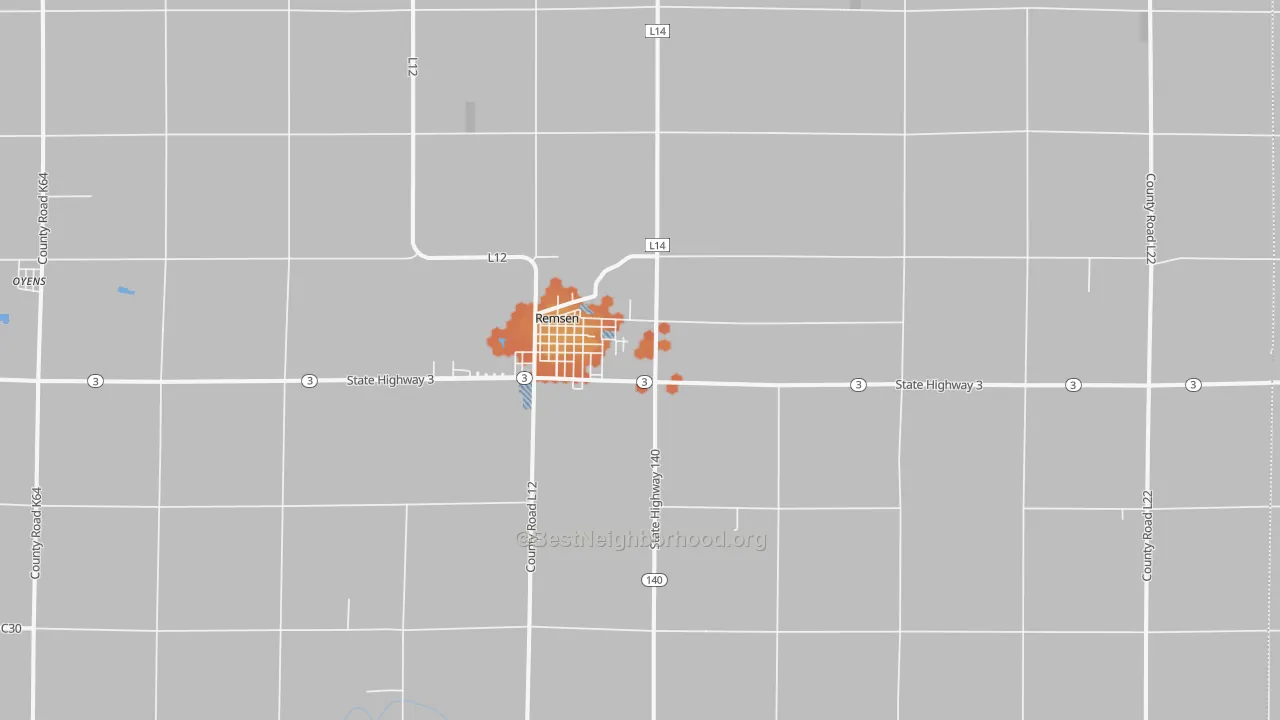 Bike Grade map of Remsen, IA