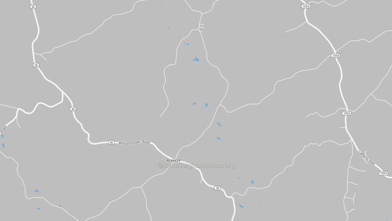 Bike Grade map of Renaker, KY