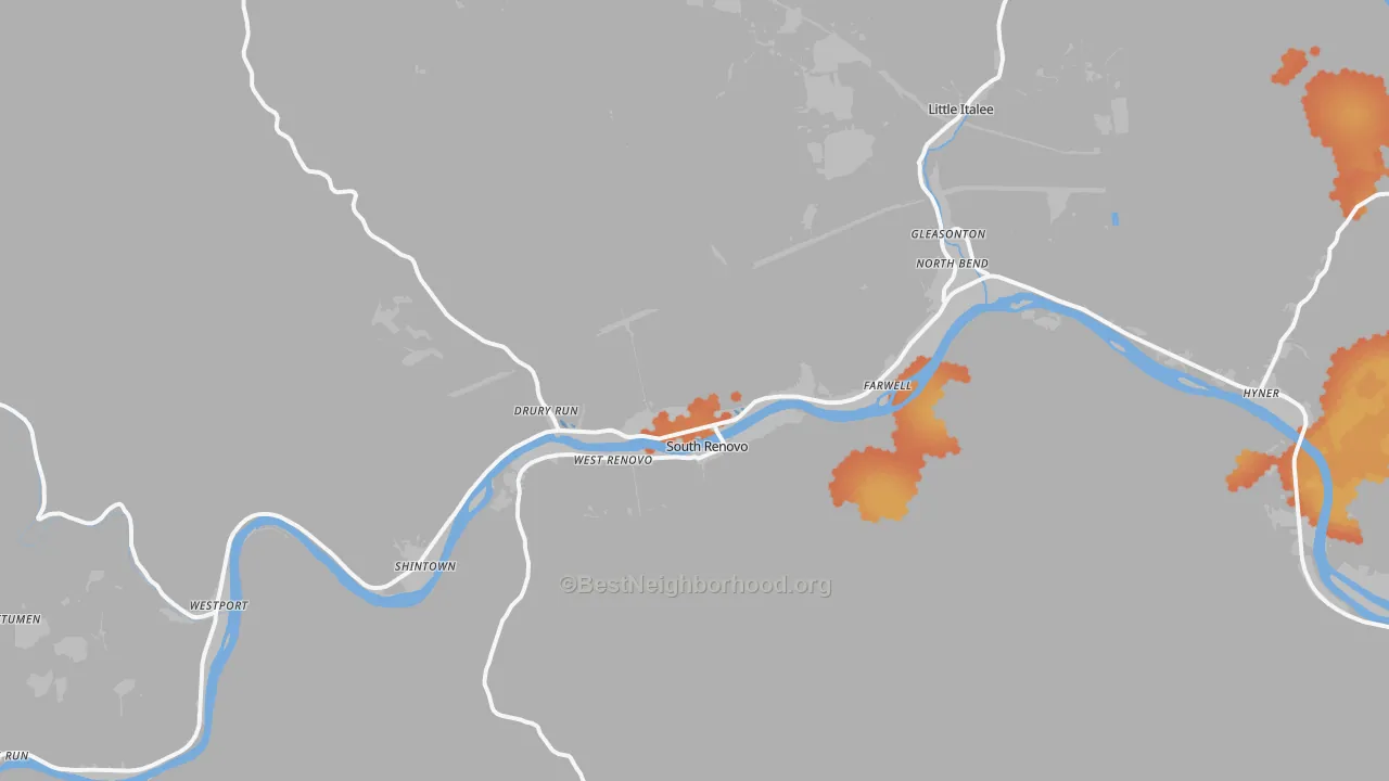 Bike Grade map of Renovo, PA